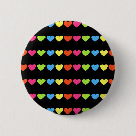 Neon Hearts Button