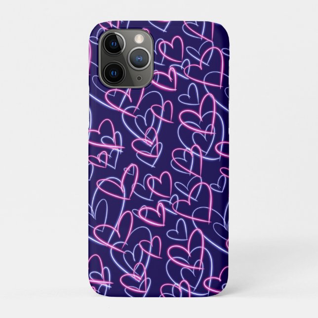 Neon Hearts Case-Mate iPhone Hülle (Rückseite)