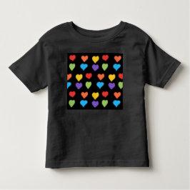 Neon Hearts Kinderkind's T - Shirt (Black Multi)