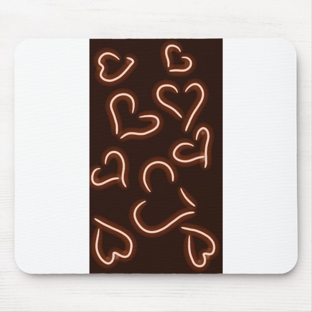 Neon Hearts Red Mousepad (Vorne)