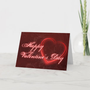 Neon Hearts Valentine's Day Grußkarte Einladung