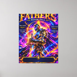 Neon Heiliger Ritter Vater Leinwand