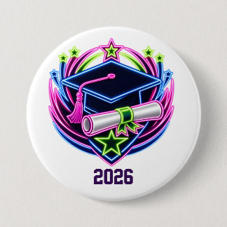 Neon-Helligkeit Abschluss-Logo Button