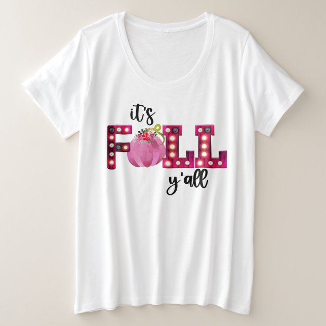 Neon Herbst Autumn individuell anpassen Große Größe T-Shirt (Design vorne)