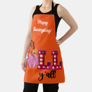 Neon Herbst Autumn Text und Farbe anpassen Schürze