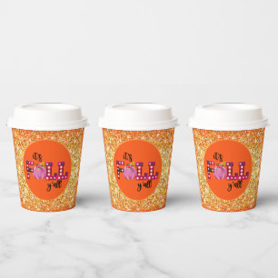 Neon Herbst Farbe anpassen Pappbecher