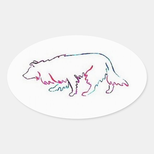 Neon Herd~Border Collie Sticker (Vorderseite)