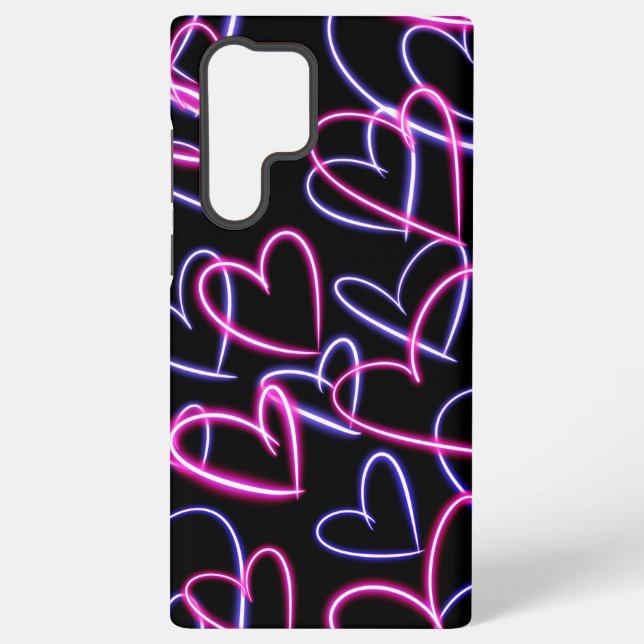 Neon-Herzen Samsung Galaxy Hülle (Rückseite)