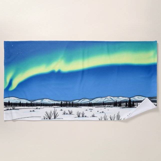 Neon Himmel Strandtuch (Vorderseite)