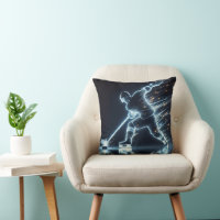 Neon Hockey Player auf Eis