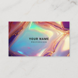 Neon Holographic Textures Moderne Visitenkarte