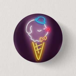 Neon Ice Cream Button
