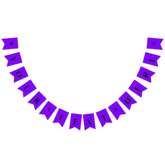 Neon Indigo Solid Color | Benutzerdefiniert Wimpelkette (Alle)