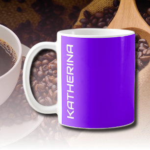 Neon Indigo Solid Color   Klassisches Personalisie Kaffeetasse
