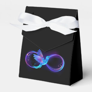 Neon Infinity Symbol mit dem leuchtenden Hummingbi Geschenkschachtel