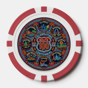 Neon-Jahrhundert-Jahr-Spielnacht-Zubehör Pokerchips