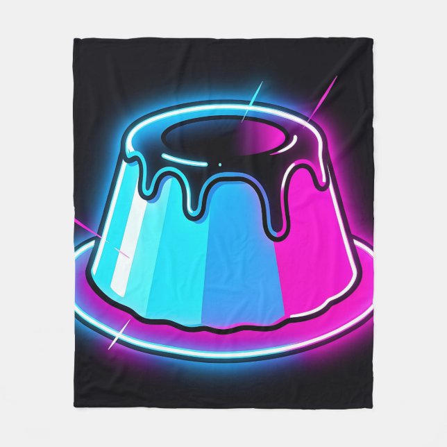 Neon-Jelly-Glow-Dessert-Kunst Fleecedecke (Vorderseite)