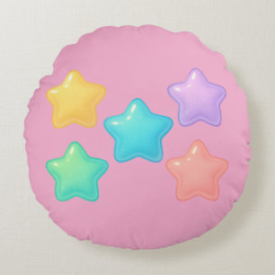 Neon-Jelly-Stern-Kissen Cute Kawaii Glow Rundes Kissen