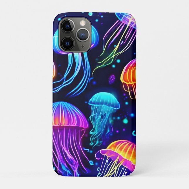Neon Jellyfish Dreams Case-Mate iPhone Hülle (Rückseite)