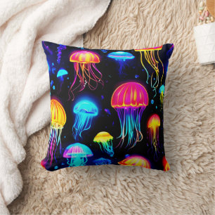 Neon Jellyfish Dreamscape Kissen