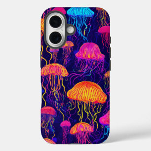 Neon Jellyfish: Futuristisches Glow Phone Case Des