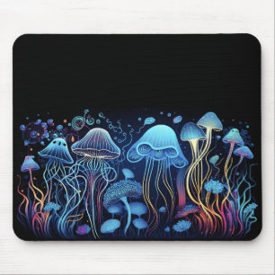 Neon Jellyfish Mousepad