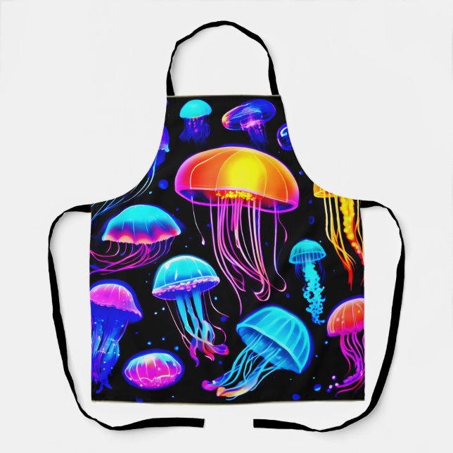 Neon Jellyfish Schürze (Vorderseite)
