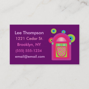 Neon Jukebox Business Cards Visitenkarte