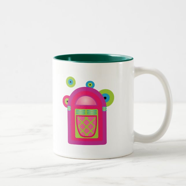 Neon Jukebox Zweifarbige Tasse (Rechts)