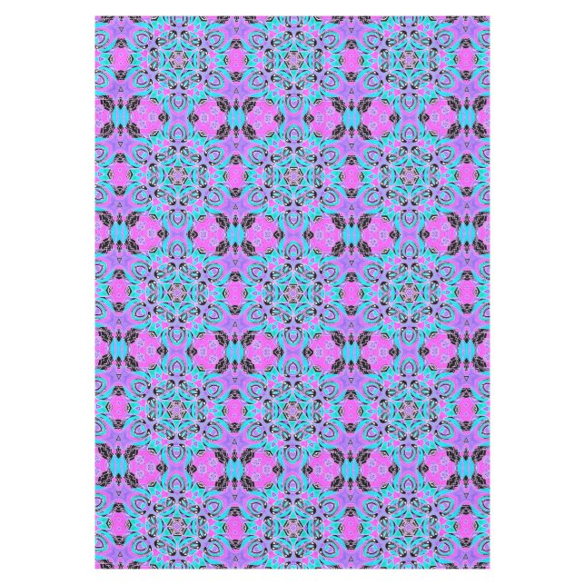 Neon kaleidoscope, Mandala Tischdecke (Vorderseite)