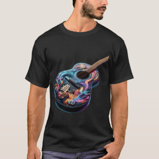 Neon Kanji Gitarre Träume T-Shirt