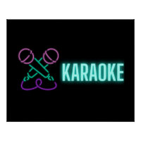 Neon Karaoke Mics und Text