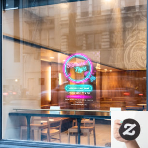 Neon Karaoke Night Medium anpassen Fensteraufkleber