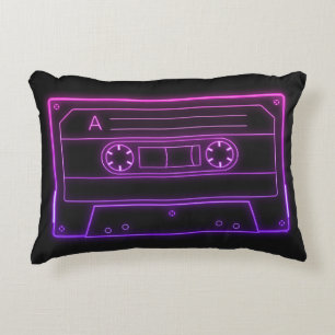 Neon-Kassette Retro-Ästhetik-Wurfkissen Dekokissen