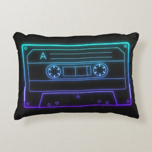Neon-Kassette Retro-Ästhetik-Wurfkissen Dekokissen