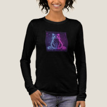 **Neon-Katze Design – Leuchtende futuristische Kat
