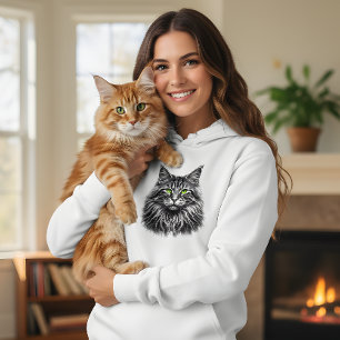 Neon-Katze: Elektrische Seelen-Hoodie Hoodie