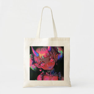 Neon Kawaii Dämonen Mädchen Pastell Goth Tragetasche