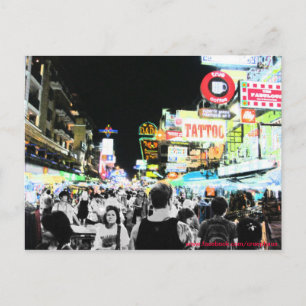 Neon Khaosan Postkarte