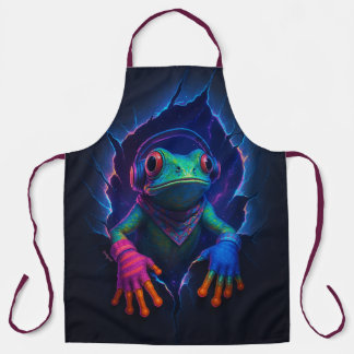 Neon Kikker – Kleurrijk Kookschort Schürze
