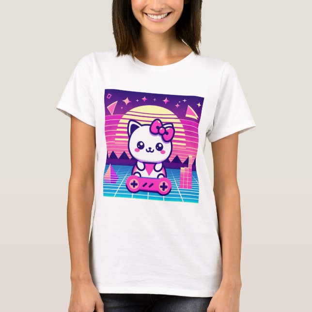 Neon Kitty T-Shirt (Vorderseite)