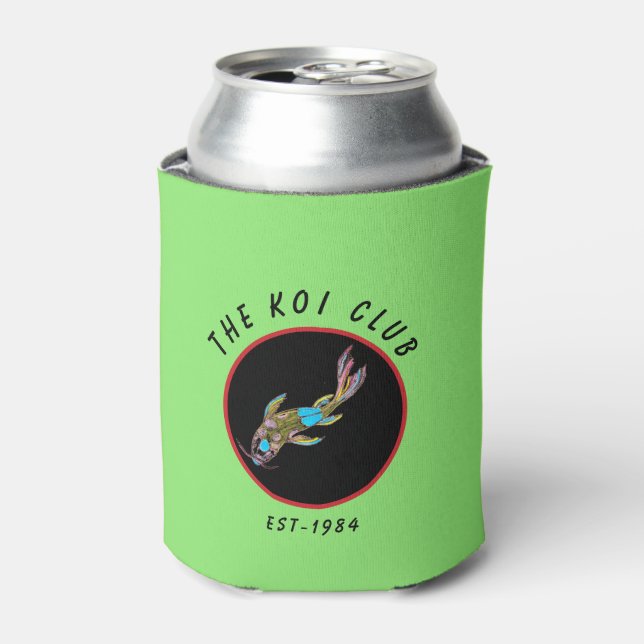 Neon Koi Green Personalisiert isoliert Dosenkühler (Kanne Vorderseite)