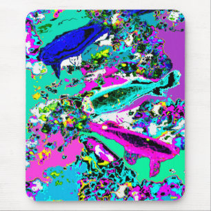 Neon Koi (Pastel) Mousepad