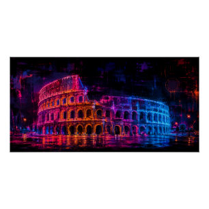 Neon-Kolosseum Poster