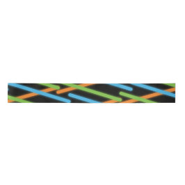 Neon Laser Orange Blue Green Satinband