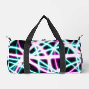 Neon Lasers auf schwarz Duffle Bag