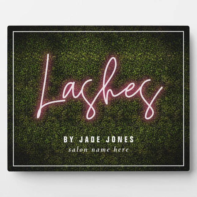 Neon Lash Artist Beruflich Cosmetologe Fotoplatte (Vorderseite)