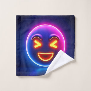 Neon Laughing Emoji Joy Badhandtuch Set
