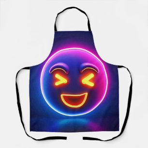 Neon Laughing Emoji Joy Schürze