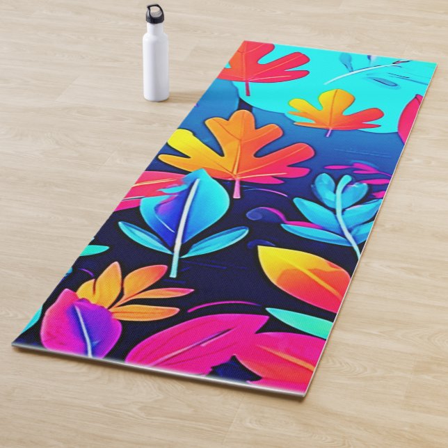 Neon Leaf Paradise Yogamatte (Beispiel)